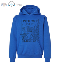 Load image into Gallery viewer, CFL Foundation Protect Public Libraries Adult Sweatshirt Blue