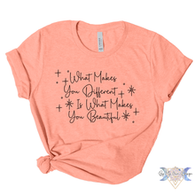 Load image into Gallery viewer, What Makes You Different Makes You Beautiful Short Sleeve Tee