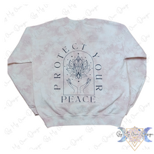 Load image into Gallery viewer, Protect Your Peace Cloud Dye Crewneck