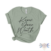 Load image into Gallery viewer, Know Your Worth Short Sleeve Tee