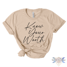 Load image into Gallery viewer, Know Your Worth Short Sleeve Tee