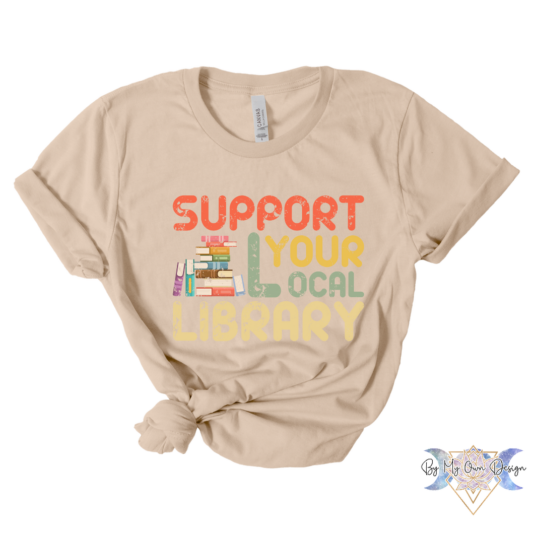 Support Your Local Library Short Sleeve Tee