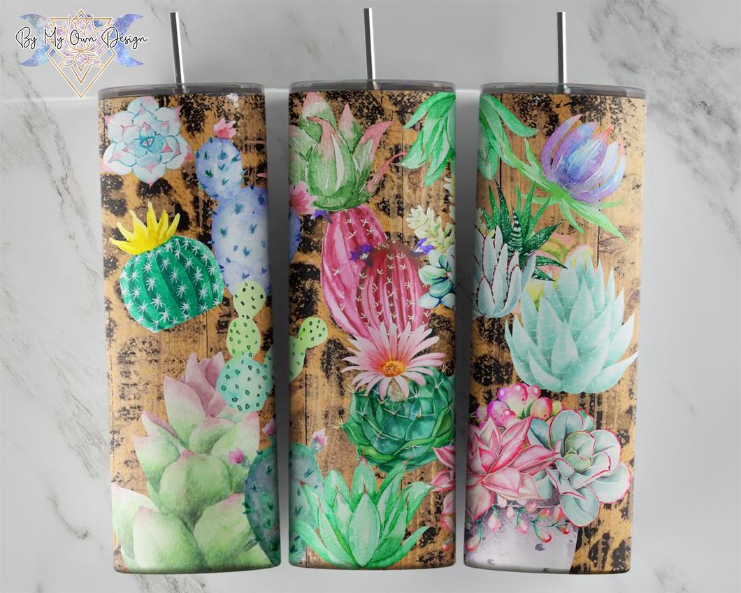 Cactus Leopard Matte 20oz Stainless Steel Tumbler